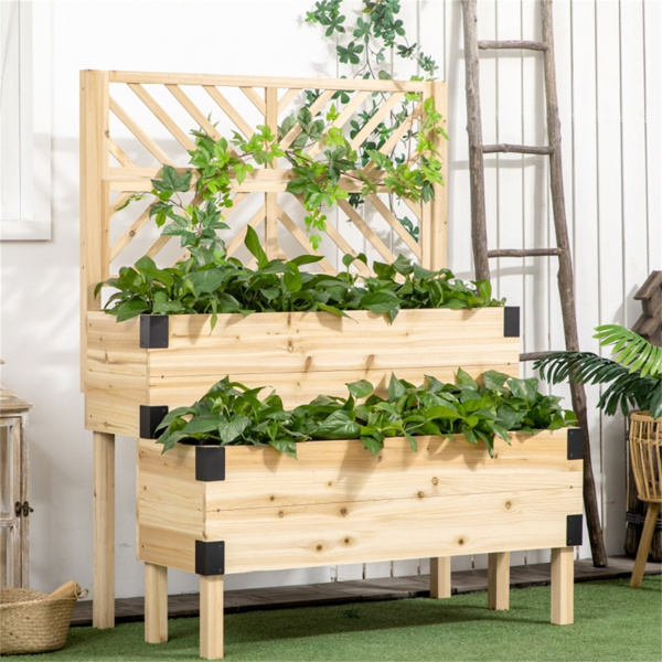 Wooden Planter、Flower shelf,Wood Planter Box