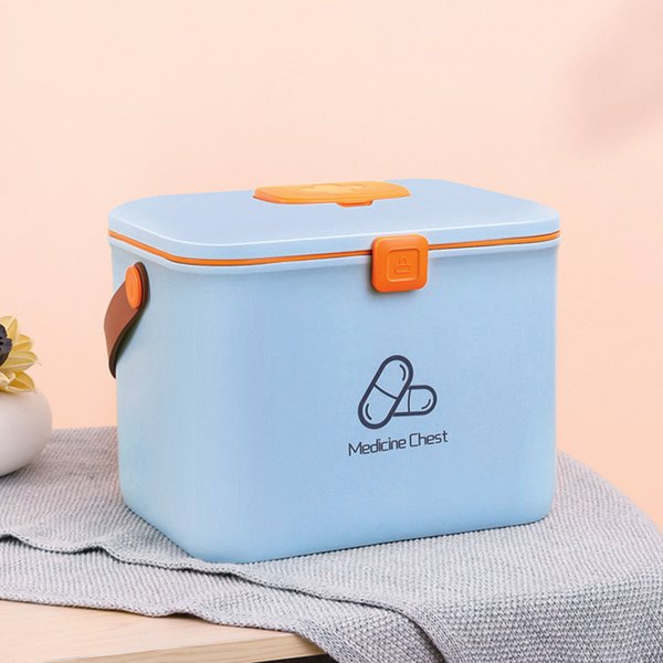  Joybos®  Blue Household Double-Layer Medicine Box