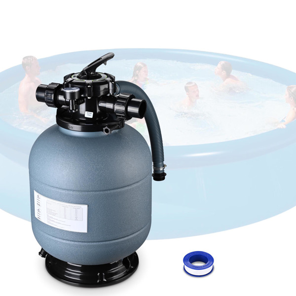 12in Sand Filter Pump for Above Ground Pool Filter features design flow rate up to 35.2 GPM and max,Enhanced Circulation for Crystal-Clear Pool (No shipments on weekends)