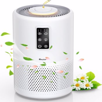 Home large room air purifier with lighting up to 1076ft²,  VEWIOR H13 True HEPA Air Purifier with Scented Sponge, Sleep Mode, Timer for Wildfire Smoke Pet Dust Pollen Odors (Banned by Amazon)