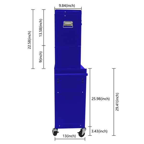 High Capacity Rolling Tool Chest with Wheels and Drawers, 6-Drawer Tool Storage Cabinet--BLUE