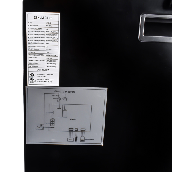 Dehumidifier for Commercial Use, 7500 sq.ft w/ 6.56ft Drain Hose and Water Tank