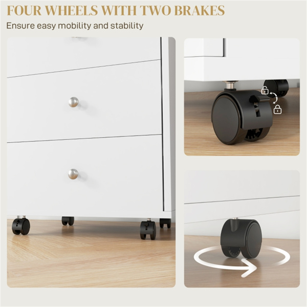 Bathroom Storage Cabinet-White (Swiship-Ship)（Prohibited by WalMart）