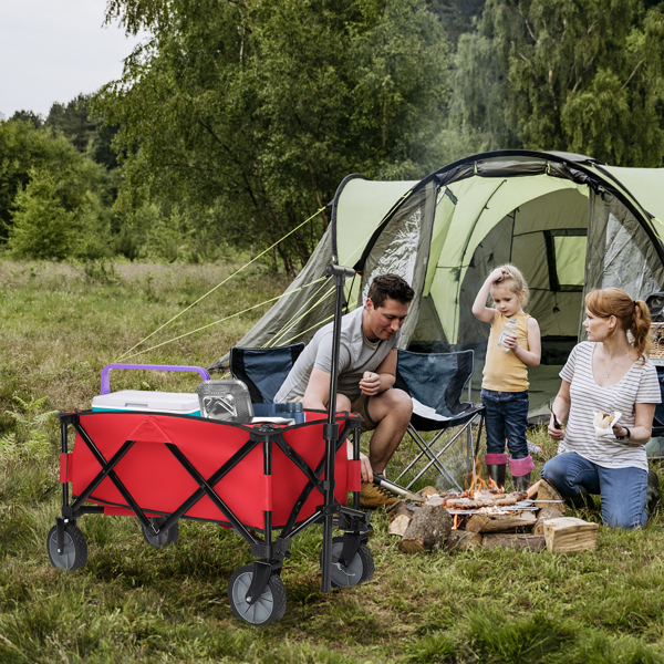 Collapsible Outdoor Wagon Red