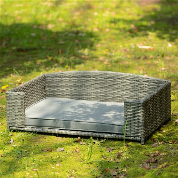 Dog Bed, Pet Bed, Pet Enclosures, Pet Outdoor Furniture, Pet Patio Furniture, Seasonal PE Wicker Pet Furniture, Dog Bed With Cushion