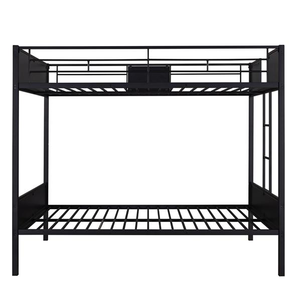 Full-over-full bunk bed modern style steel frame bunk bed with safety rail, built-in ladder for bedroom, dorm, boys, girls, adults(OLD SKU: MF190840AAD