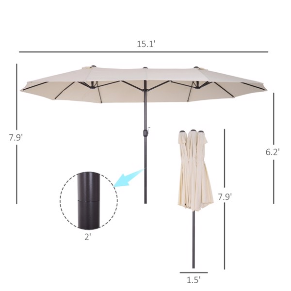 Outdoor beach umbrella/ Double-SidedMarket Umbrella   ( Amazon Shipping)（Prohibited by WalMart）