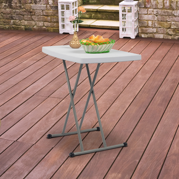 76*50*70.5cm Liftable Garden Plastic Table White