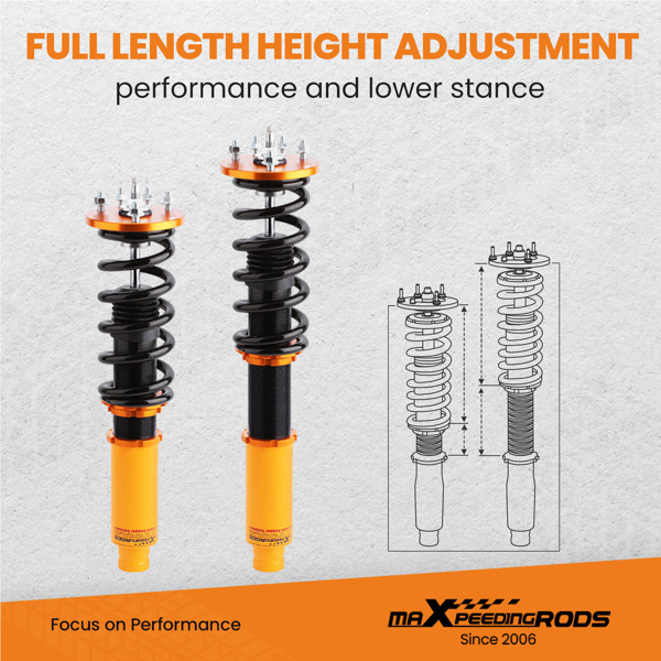 58976081 Shock Absorbers 24 Ways Adjustable Damper Coilovers Kit For HONDA ACCORD 1998 1999 2000 2001 2002