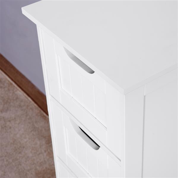 White Bathroom Storage Cabinet,  Cabinet with Drawers