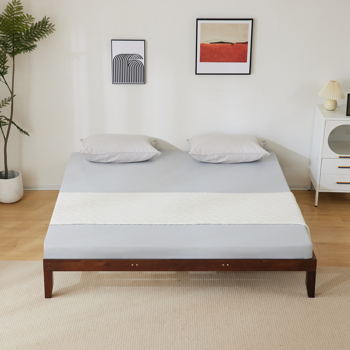Basic bed frame brown King 206*192*30.5cm wooden bed