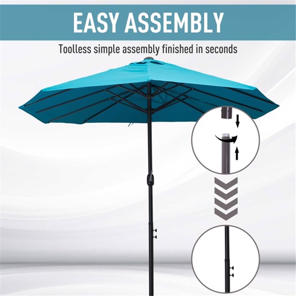 Outdoor beach umbrella/Double-Sided Market Umbrella  ( Amazon Shipping)（Prohibited by WalMart）