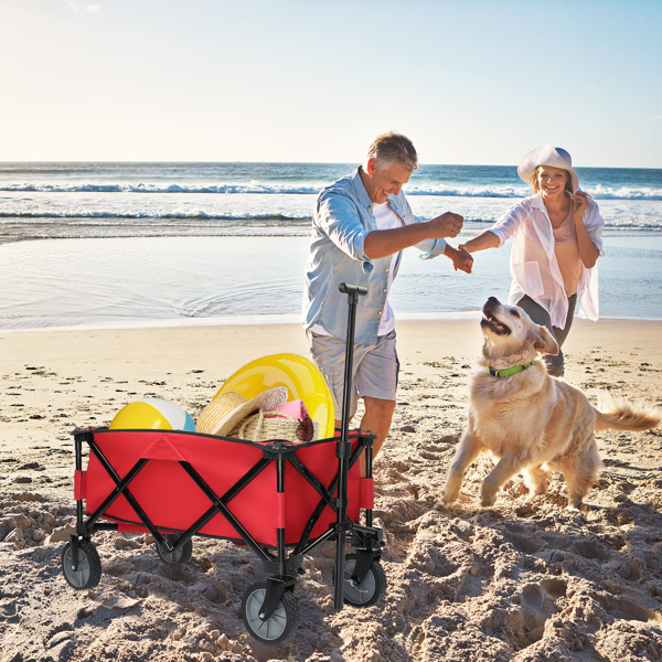 Collapsible Outdoor Wagon Red