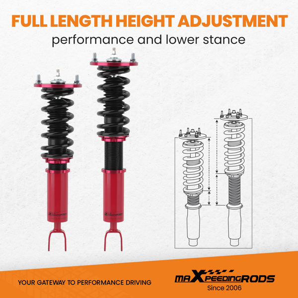 33213086 Coilovers 24 Ways Damper Shocks Struts for Honda Accord 1990-1997 Acura 1997-1999 Shock Absorbers