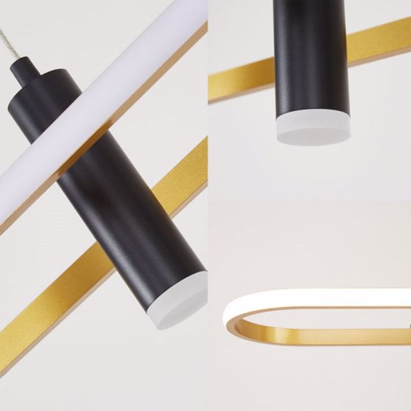 Javeriah 4 - Light Black/Gold Dimmable LED Pendant Light[No Bulb][Unable to ship on weekends, please place orders with caution]