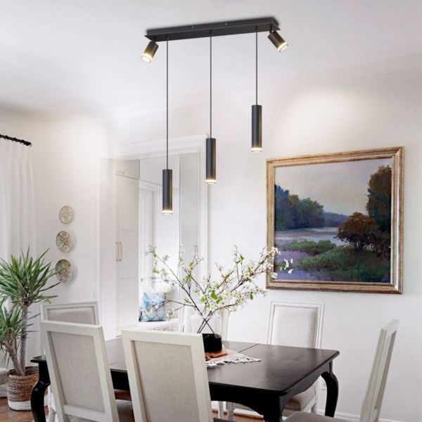 Angelina 5 - Light Cylinder Kitchen Island Pendant[No Bulb][Unable to ship on weekends, please place orders with caution]