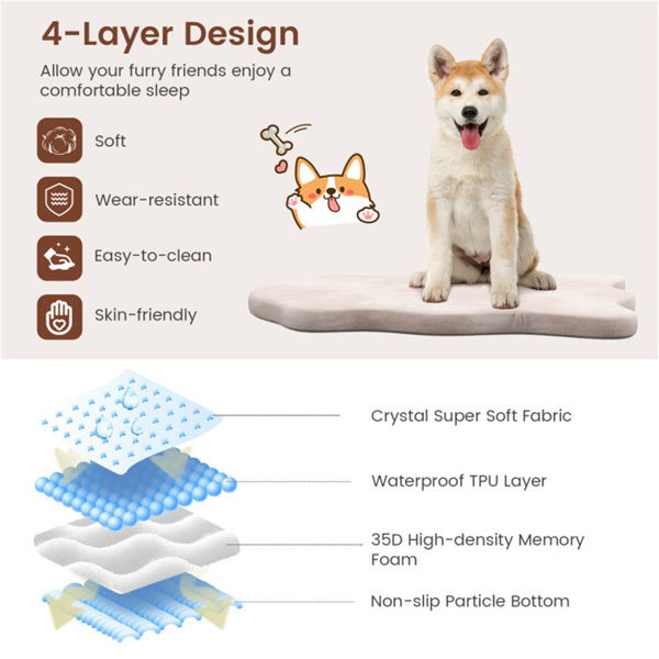 43 " Orthopedic Dog Bed for Large Dogs ﻿Beige