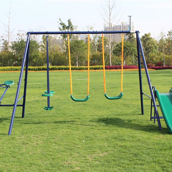 Metal Swing Set w/ Slide