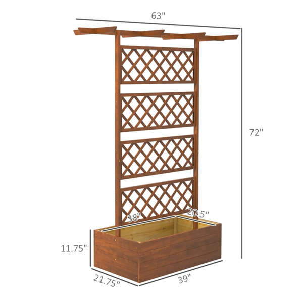 Wooden Planter、Flower shelf,Wooden Garden Trellis