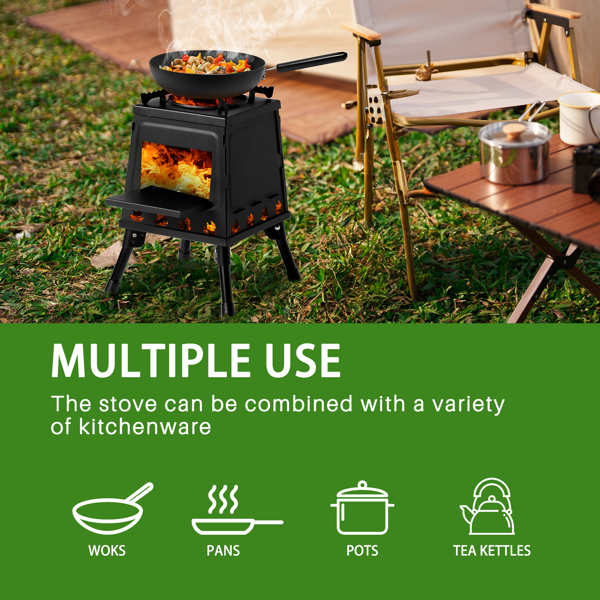 27*27*34cm wood camping stove 