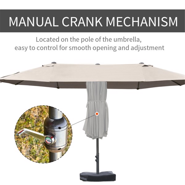 Outdoor beach umbrella/Double-Sided Market Umbrella  ( Amazon Shipping)（Prohibited by WalMart）