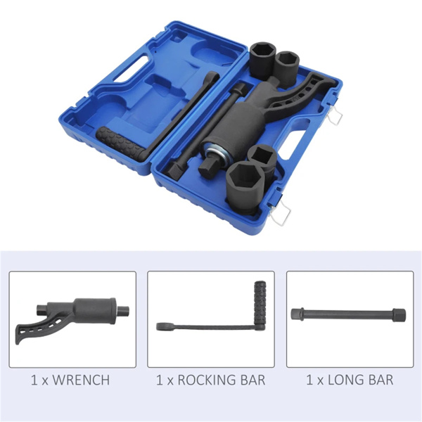 Multiplier Torque Wrench Labor Saving Lug Nut Wrench Cr-v Socket  + Case