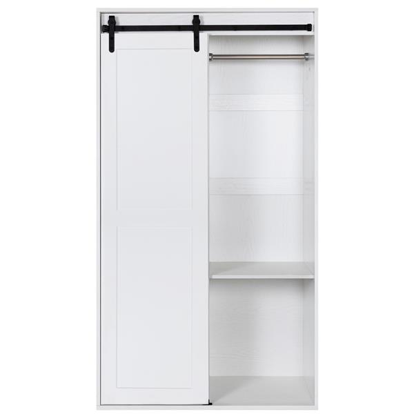 71-inch closets,large closets laundry cabinets,Plastic suction process,farm slide barndoors,save open space,brand hardware,silent slide,can be used for the bedroom,cloakroom,livingRoom,color:white