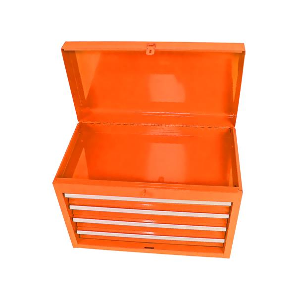 Detachable 5 Drawer Tool Chest with Bottom Cabinet and One Adjustable Shelf--Orange