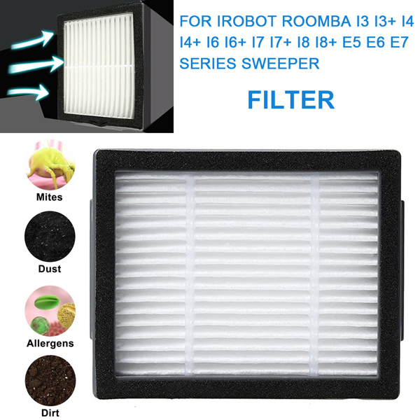 适用于：iRobot Roomba i3 i3+ i4 i4+ i6 i6+ i7 i7+ i8 i8+ E5 E6 E7系列扫地机 过滤网（周末不发货）-1