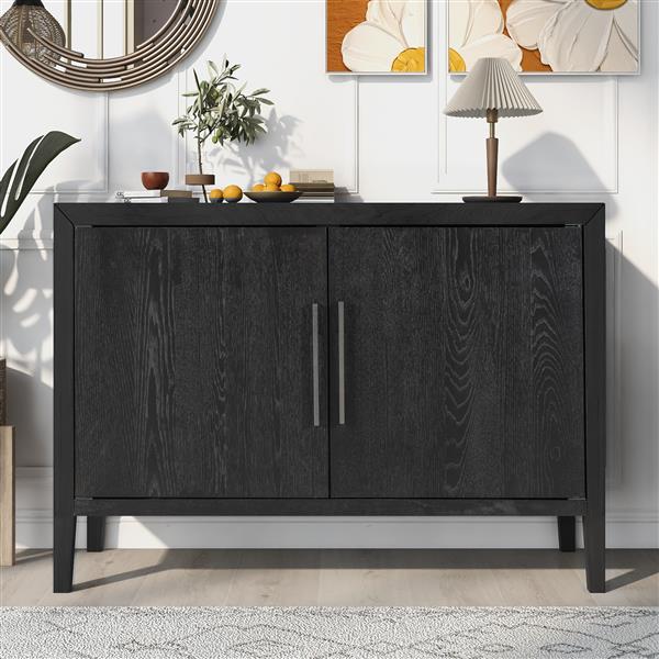 Storage Cabinet Sideboard Wooden Cabinet with 2 Metal handles and 2 Doors for Hallway, Entryway, Living Room