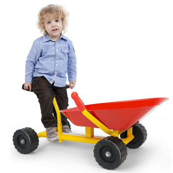 Kids Ride-on Sand Dumper with 4 Wheels，can not only dig sand/dirt in summer but also shovel snow in winter