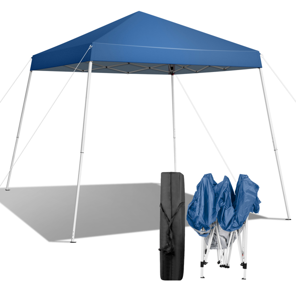 2.4 x 2.4m Portable Home Use Waterproof Folding Tent Blue