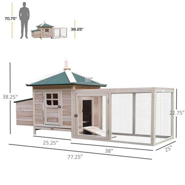 Wooden Chicken Coop  ( Amazon Shipping)（Prohibited by WalMart）