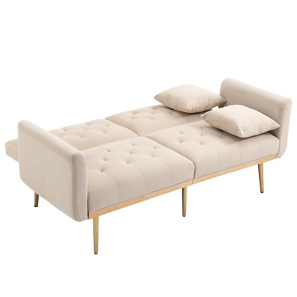 Velvet  Sofa , Accent sofa .loveseat sofa with metal  feet