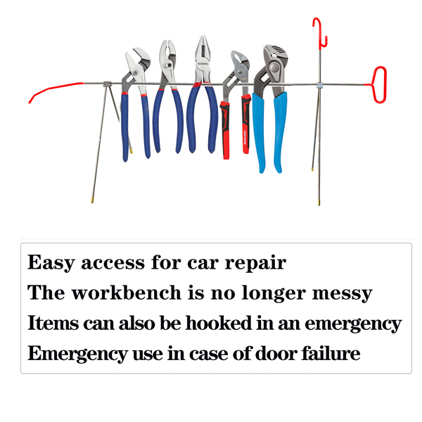 26 multi-functional repair parts support emergency long distance hook tool, camping light repair light support, brake caliper hook, fifth wheel pin puller kit