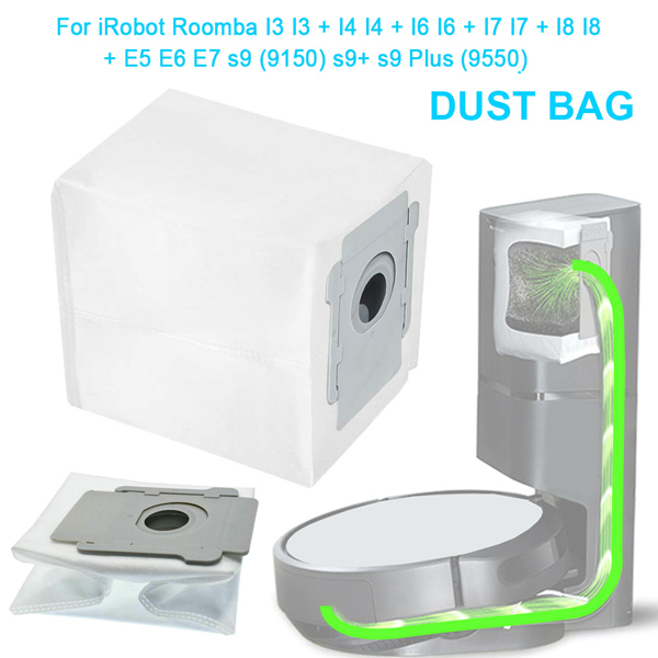 适用于：iRobot Roomba i3 i3+ i4 i4+ i6 i6+ i7 i7+ i8 i8+ E5 E6 E7 s9 s9+ s9 Plus 系列扫地机 集尘袋（袋装）1个（周末不发货）（tk,temu下自提）-2