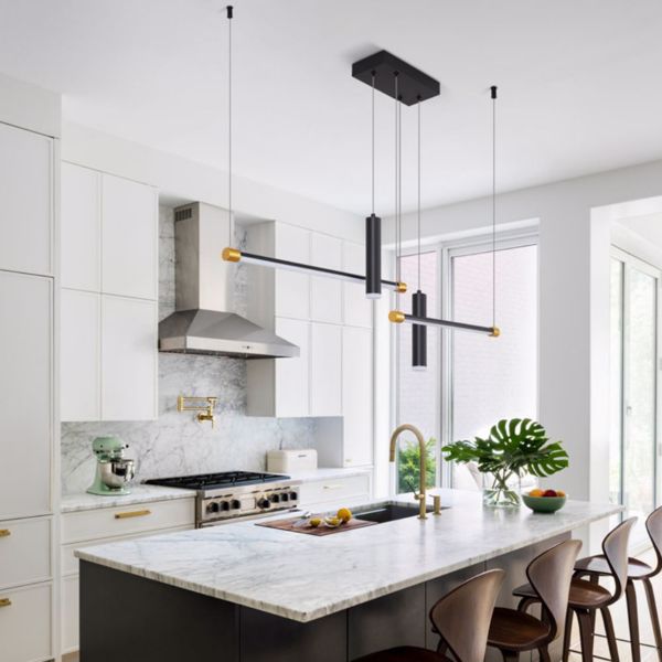 Javeriah 4 - Light Dimmable Kitchen Island Linear LED Pendant[No Bulb][Unable to ship on weekends, please place orders with caution]