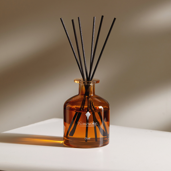 Wood Fragrance Reed Diffuser Set 6.7 oz - Oil Diffuser Sticks Ensure 90 Days of Scent for Serene Bedroom Atmosphere