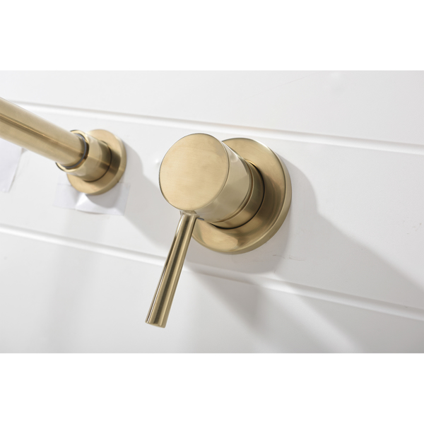 Single Lever Handle Wall Mounted Bathroom Faucet