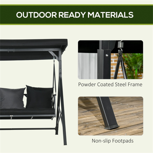 3-Seat Outdoor Porch Swing