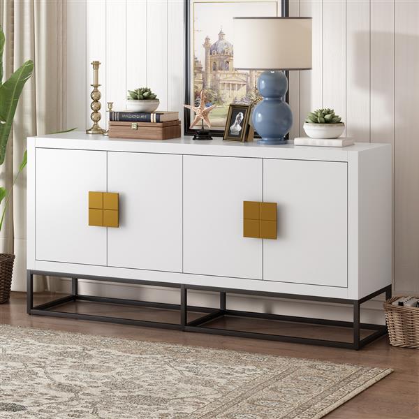 Light Luxury Designed Cabinet with Unique Support Legs and Adjustable Shelves, Suitable for Living Rooms, Corridors, and Study Rooms.