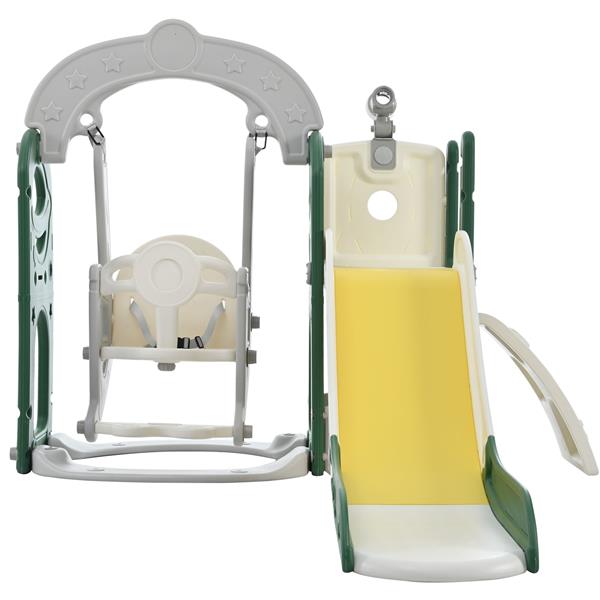 Toddler Slide and Swing Set 5 in 1, Kids Playground Climber Slide Playset with Telescope,  Combination for Babies Indoor & Outdoor