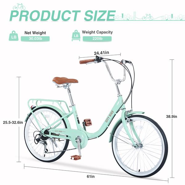 7 Speed, Steel Frame,Multiple Colors 22 Inch Girls Bicycle