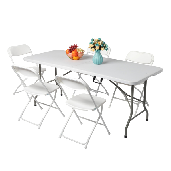 6FT Outdoor Courtyard Foldable Long Table