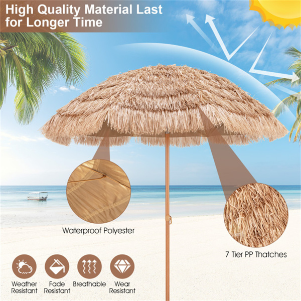 7.2 foot portable beach umbrella with adjustable tilt