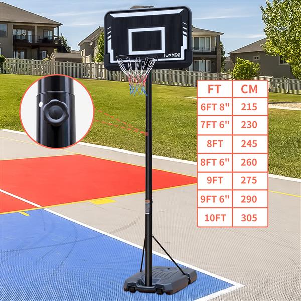 Portable Basketball Hoop $ystem $tand Height Adiustable 6ft-10ft with 42 InchBackboard and Wheels for Youth Adults Indoor Qutdoor Basketball Goal