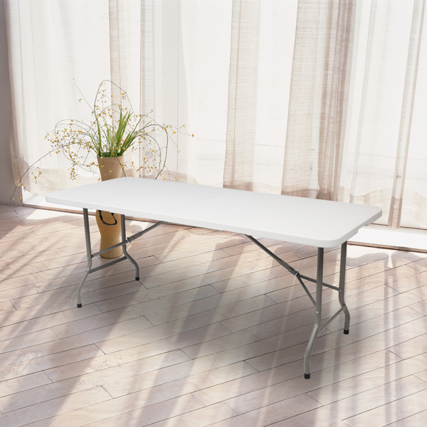 6FT Outdoor Courtyard Foldable Long Table