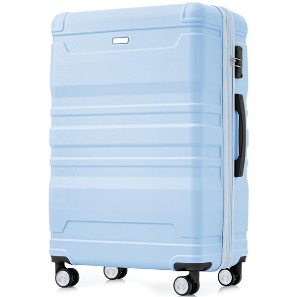 Luggage Sets New Model Expandable ABS Hardshell 3pcs Clearance Luggage Hardside Lightweight Durable Suitcase sets Spinner Wheels Suitcase with TSA Lock 20''24''28''( baby blue)