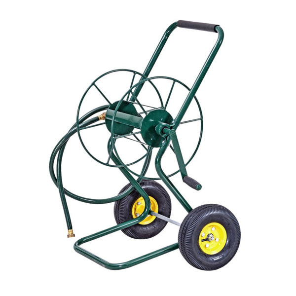 Garden hose reel truck, capable of accommodating up to 200 feet of 3/4 "hos