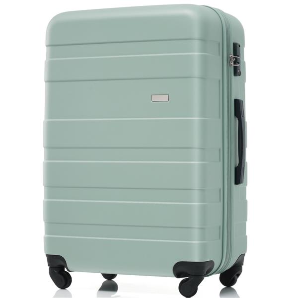 Luggage Sets New Model Expandable ABS Hardshell 3pcs Clearance Luggage Hardside Lightweight Durable Suitcase sets Spinner Wheels Suitcase with TSA Lock 20''24''28''( Green)